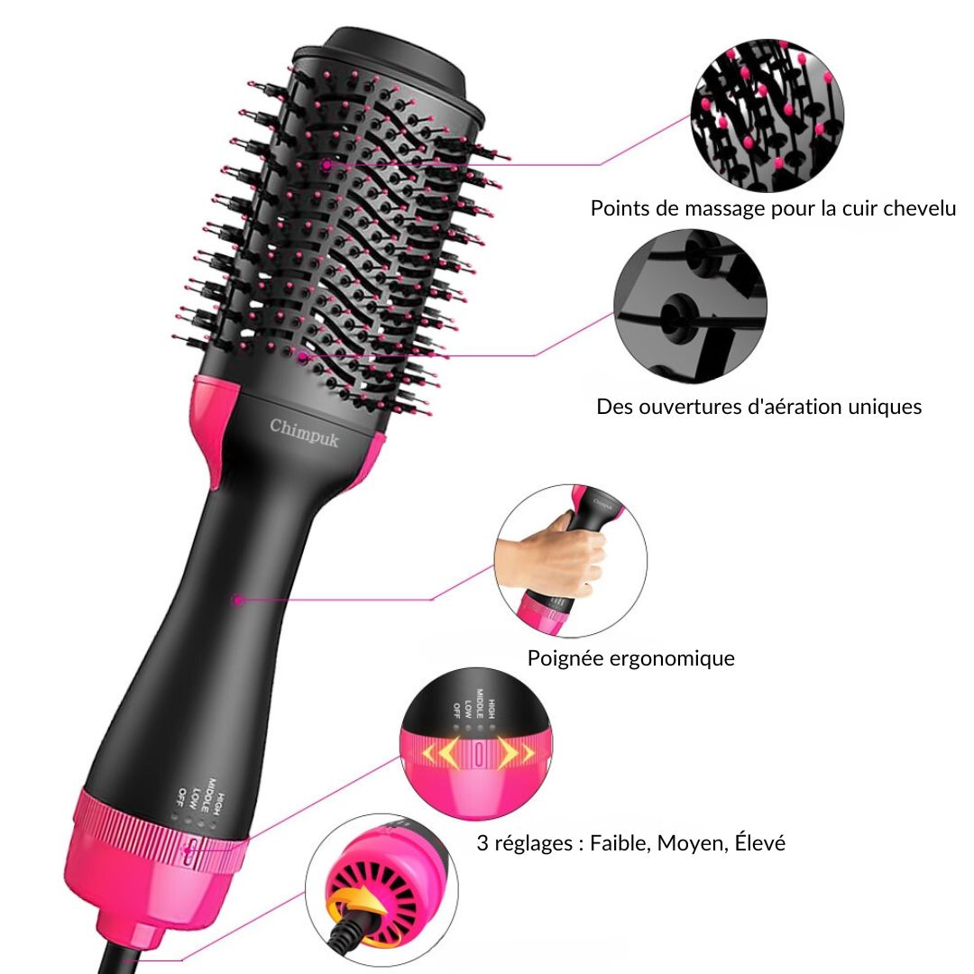 AirGlam - Brosse coiffante multi-fonctions